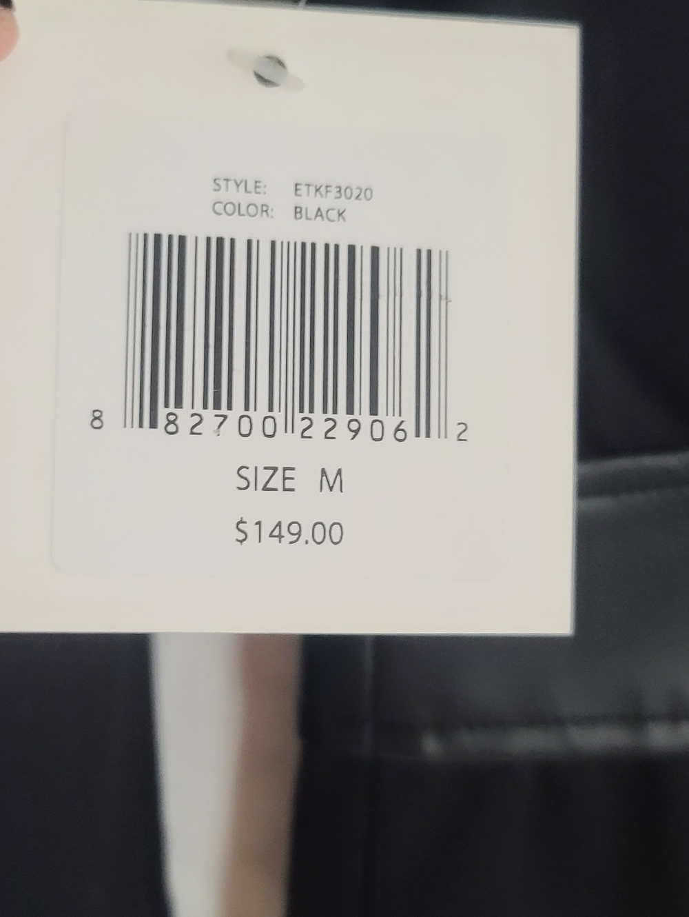 NWT Ellen Tracy Mandarin Collar Black A-Line Dress with Faux Leather Trim - Picture 7 of 10